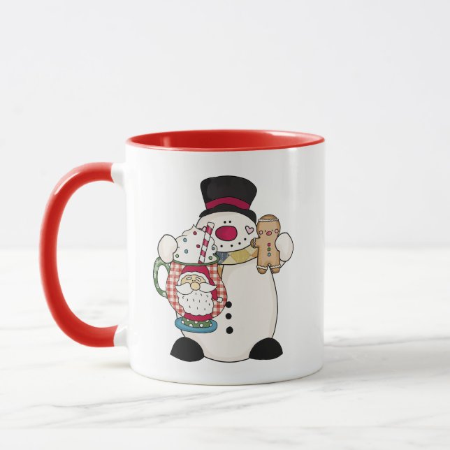 Festive Snowman Mug (Left)
