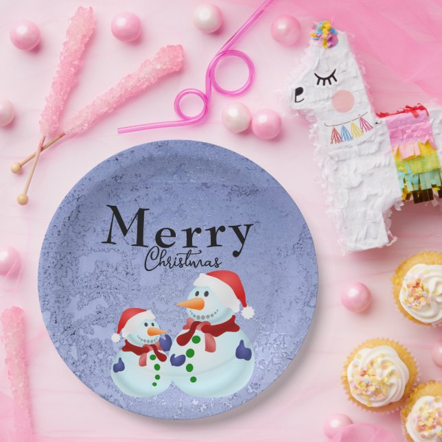 Festive Snowman Paper Plates (Party)