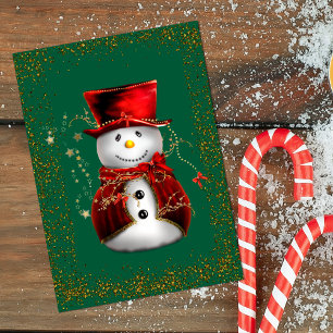 Festive Snowman Sparkle Christmas Card