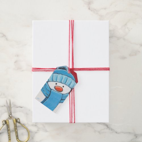 Festive Snowman with Orange Nose Gift Tags