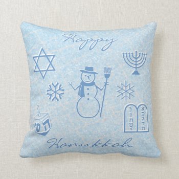 Festive Sparkle Hanukkah Throw Pillow by ArtByApril at Zazzle