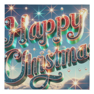 Festive Sparkle: Happy Christmas Wall Art