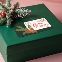Festive Special Delivery Postage Envelope Label