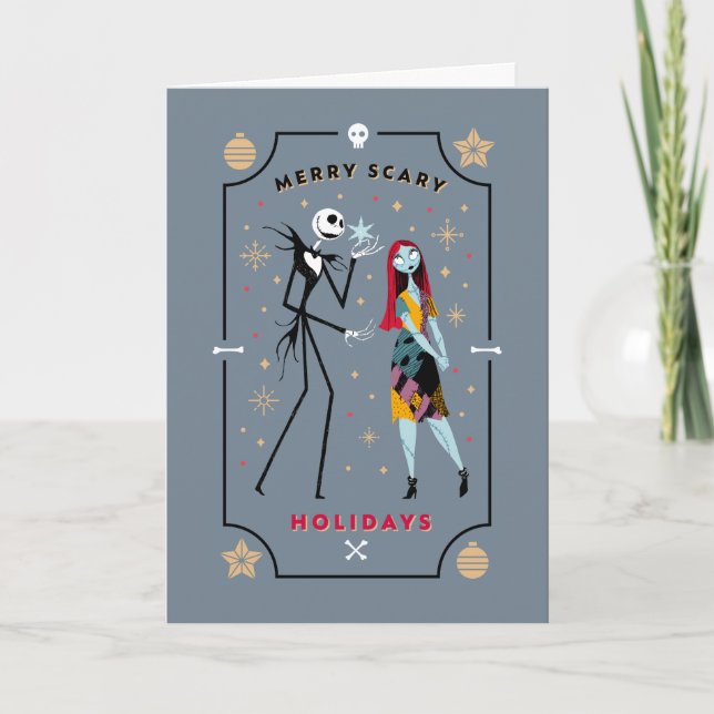 Festive & Spooky Disney Jack & Sally Card (Front)