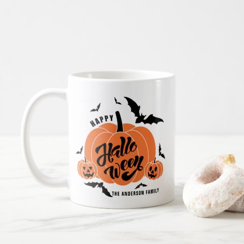 Festive Spooky Pumpkins Happy Halloween Coffee Mug