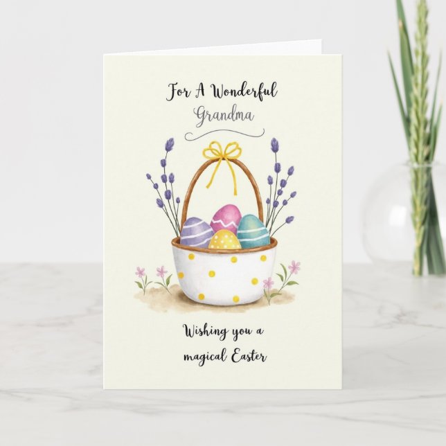 Festive Spring Basket Art Card (Front)