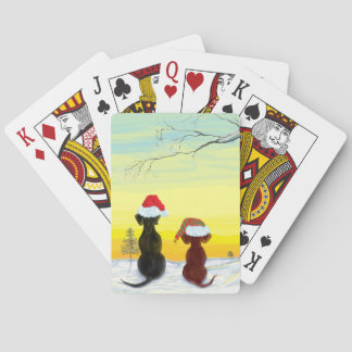 festive springador dogs poker cards