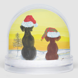 Festive springador snow globe