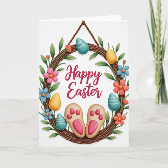 Festive Springtime Easter Card (Front)