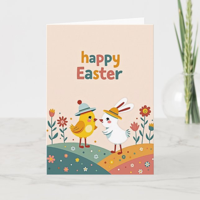 Festive Springtime Friend Card (Front)
