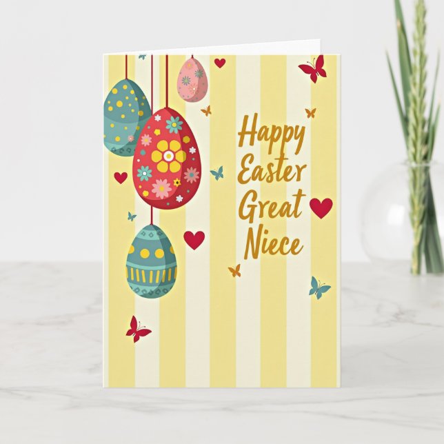 Festive Springtime Greetings Card (Front)