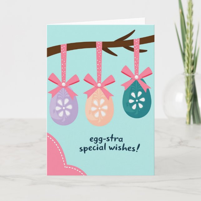 Festive Springtime Wishes Card (Front)