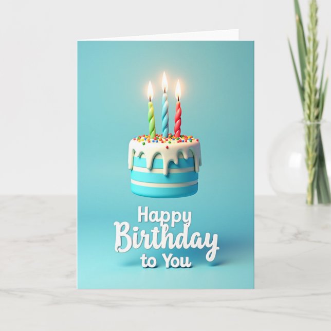 Festive Sprinkle Cake Card (Front)