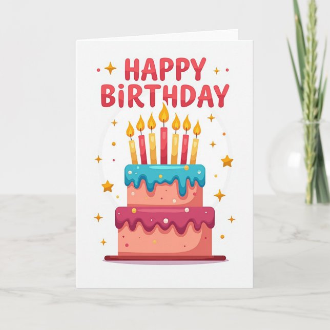 Festive Sprinkles Cake Card (Front)