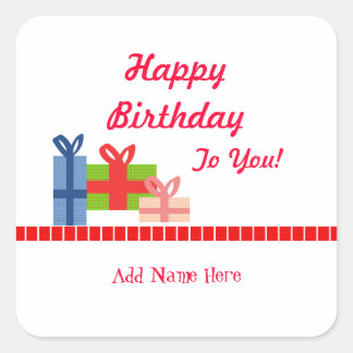 Festive Square Sticker