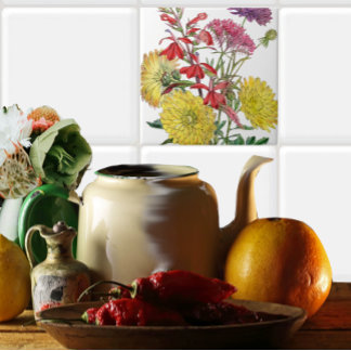 Festive Sring Floral Gifts Ceramic Tile
