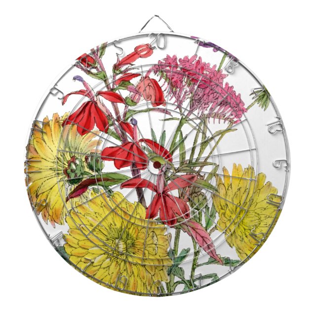 Festive Sring Floral Gifts Dartboard (Front)