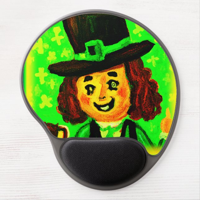 Festive St. Patrick's Day. Buy Now Gel Mouse Pad (Front)