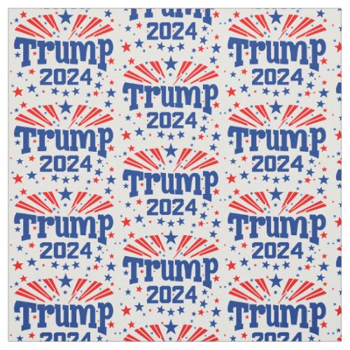 Festive Stars Donald Trump 2024 Womens Girls Fabric