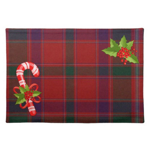 Festive Stewart Plaid Christmas Place Mat