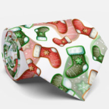 Festive Stocking Pattern Neck Tie