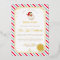 Festive Stripe Nice List Certificate Foil Card