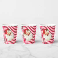 Festive Stripe Red Retro Santa