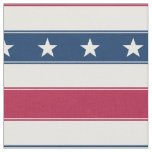 Festive Stripes &amp; Stars (medium scale horizontal) Fabric