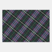Festive Stylish Multi-Colored Plaid Patterns Wrapping Paper Sheets (Front)