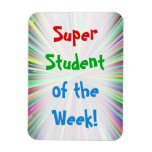 [ Thumbnail: Festive "Super Student of The Week!" Magnet ]