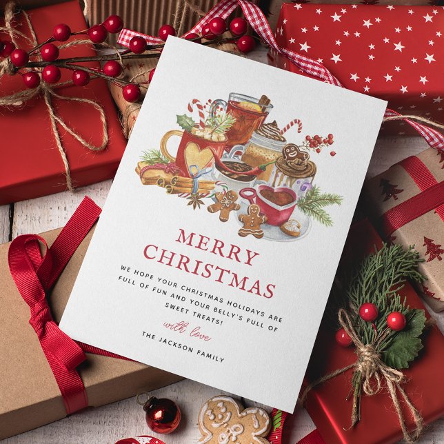 Festive Sweet Treats Christmas  Holiday Card (Creator Uploaded)