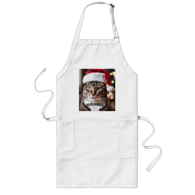 Festive Tabby Long Apron (Front)