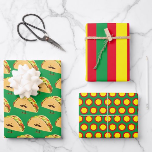 Festive Taco Wrapping Paper Set