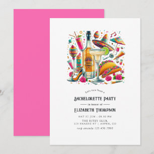 Festive Tacos & Tequila Fiesta Bachelorette Bash Invitation