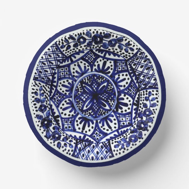 Festive Talavera Seis Paper Bowls (Front)