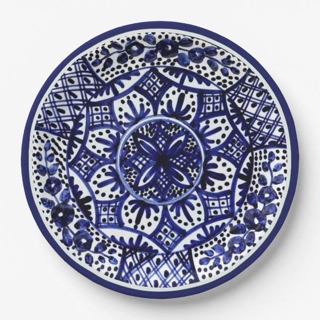 Festive Talavera Seis Paper Plates (Front)