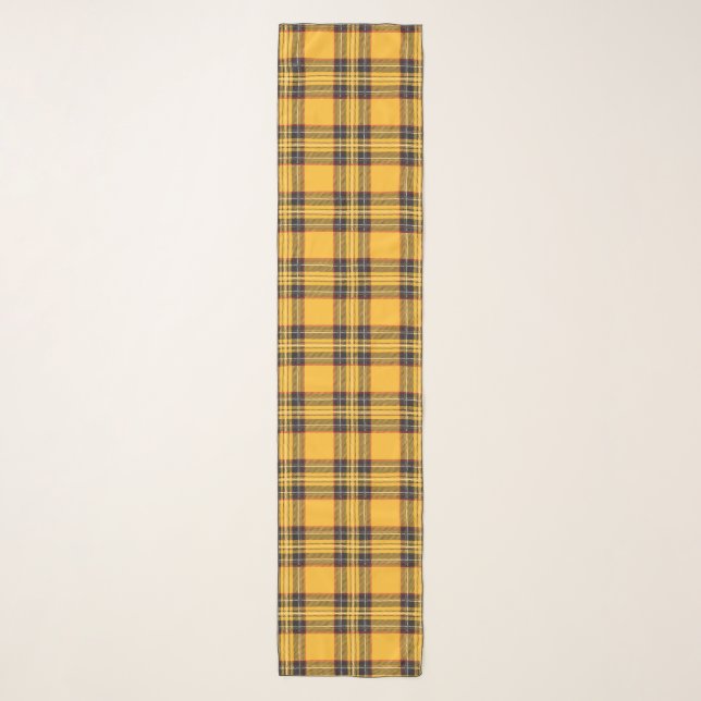 Festive Tartan Plaid Chiffon Scarf (Front)