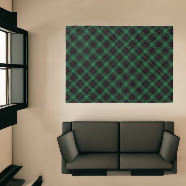 Festive Tartan Plaid Christmas Holiday Green Rug (Insitu (Indoor 1))