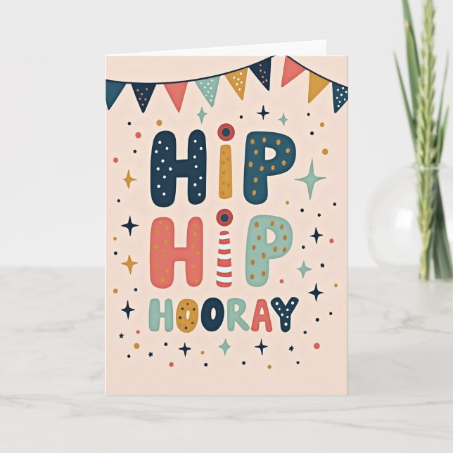 Festive Textured Letters Card (Front)