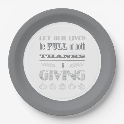 Festive Thanks and Giving Inspirational Paper Plates