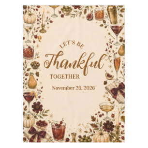 Festive Thanksgiving Cocktail Party Tablecloth