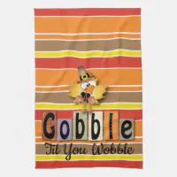 Thanksgiving Kitchen Towels, Cat Turkey Printed Towel Dish Towels