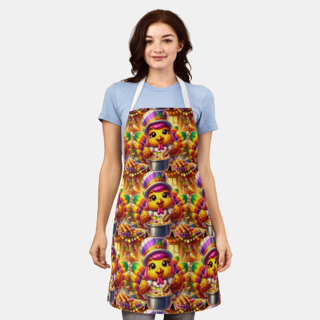Festive Thanksgiving (Holiday) Apron (Worn)