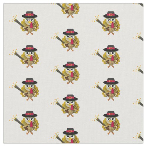 Festive Thanksgiving Turkey Fabric