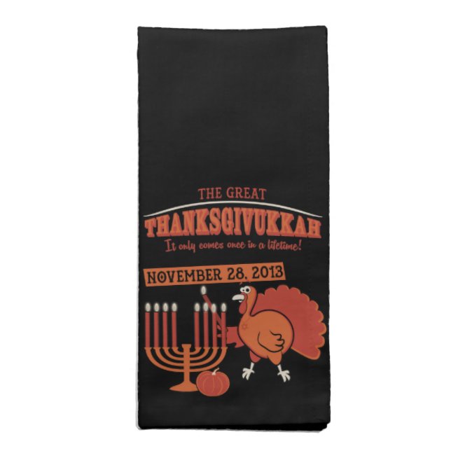 Festive 'Thanksgivukkah' Napkin (Folded)