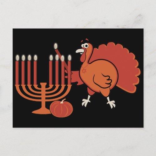 Festive Thanksgivukkah Postcard