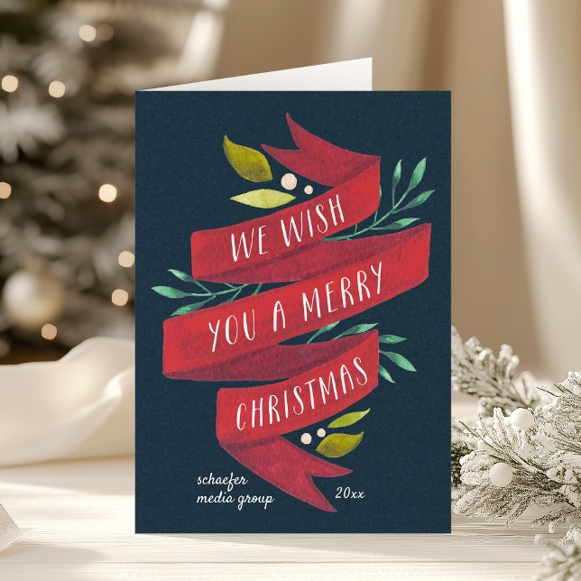 Festive Tidings | Folded Corporate Holiday Card (Creator Uploaded)