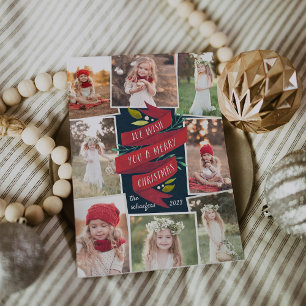 Festive Tidings Holiday Photo Collage Card