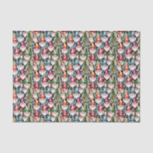 Festive tiled Christmas gnome Tissue Paper