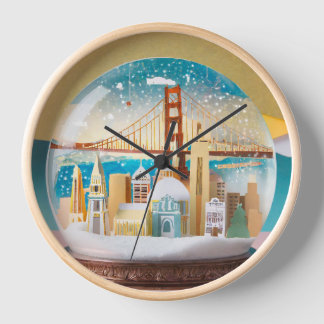 "Festive Time: Yuletide Elegance Wall Clock" Clock